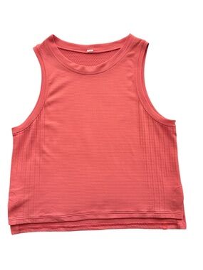 Lululemon Train to Be Seamless Women Muscle Orange Performance Tank Top Sz 6 Gym